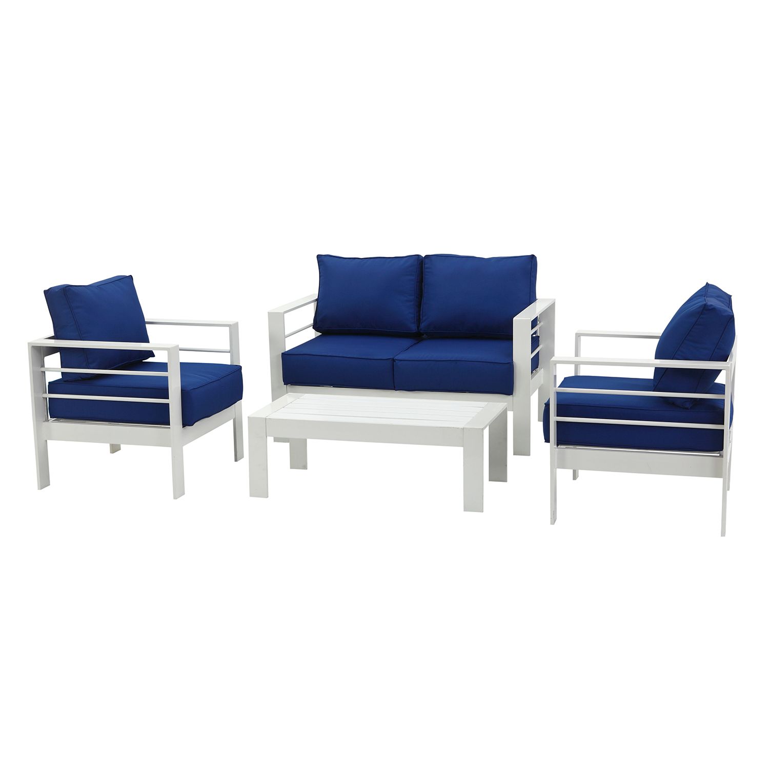 Safavieh Indoor / Outdoor Arm Chair， Loveseat and Coffee Table 4-piece Set