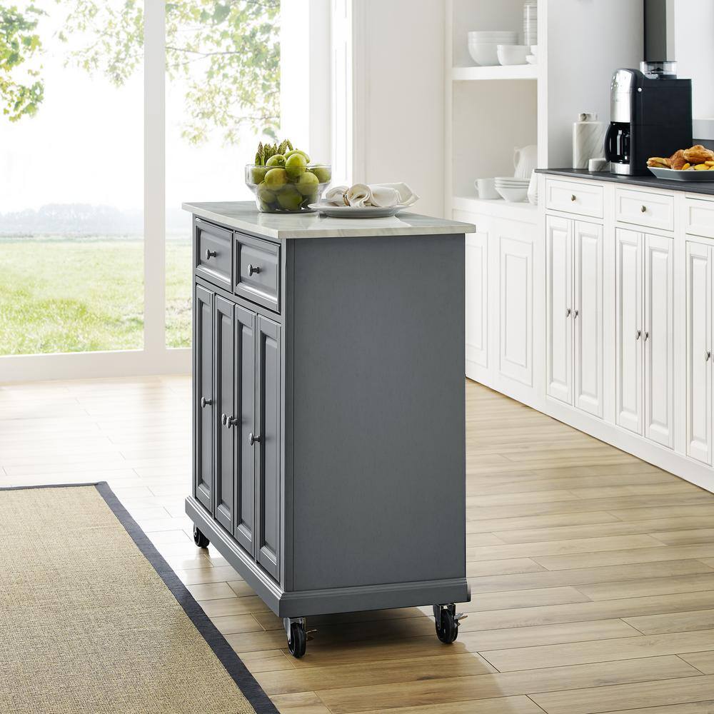 CROSLEY FURNITURE Avery Gray Kitchen Cart KF30043EGY