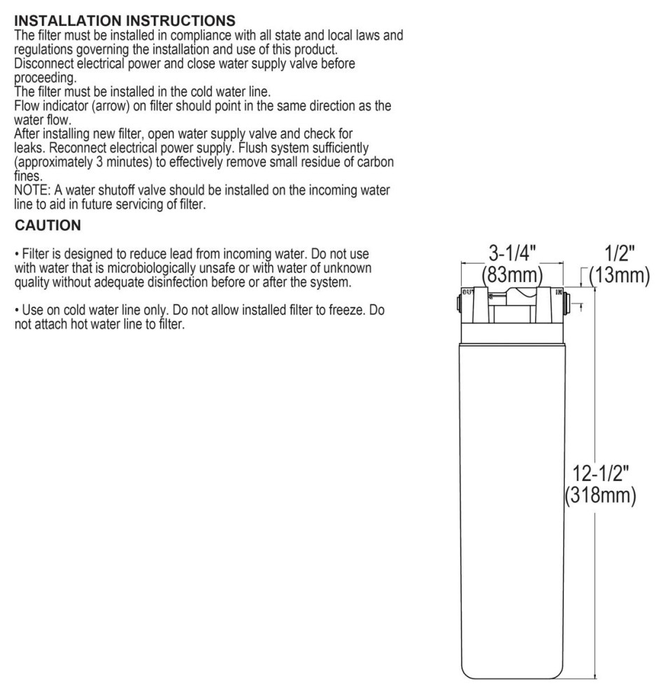 ERF750 WaterSentry Plus Residential Replacement Filter   Water Filtration Systems   by Sink Source  Houzz