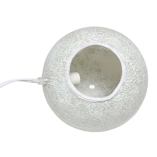 Simple Designs 1 Light Mosaic Stone Ball Table Lamp