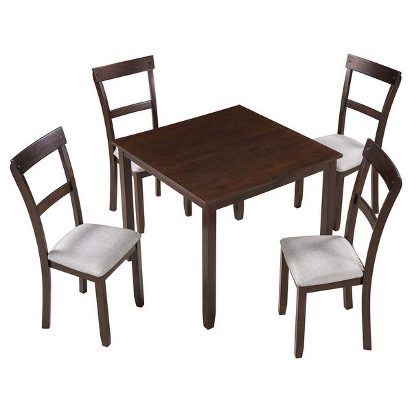 Wooden dining table A vintage style table and 4 chairs Family kitchen furniture dining room set