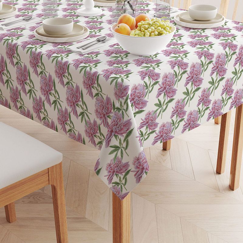 Square Tablecloth， 100% Cotton， 52x52， Floral 194