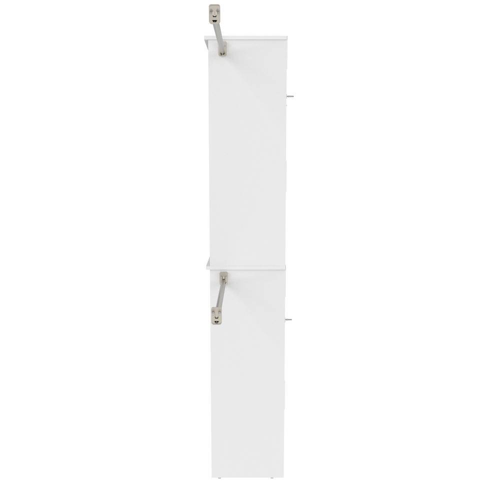 ClosetMaid Style+ 84 in. W - 120 in. W White Tower Wall Mount 6-Shelf Wood Closet System 4365