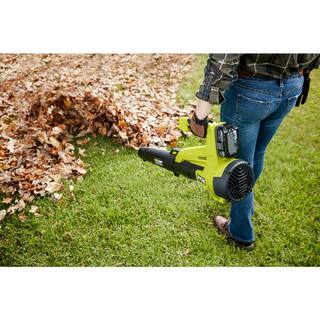 RYOBI ONE+ HP 18V Brushless Cordless String Trimmer and Leaf Blower with Extra 5-Pack of Spools 4.0 Ah Battery and Charger P20121-AC5