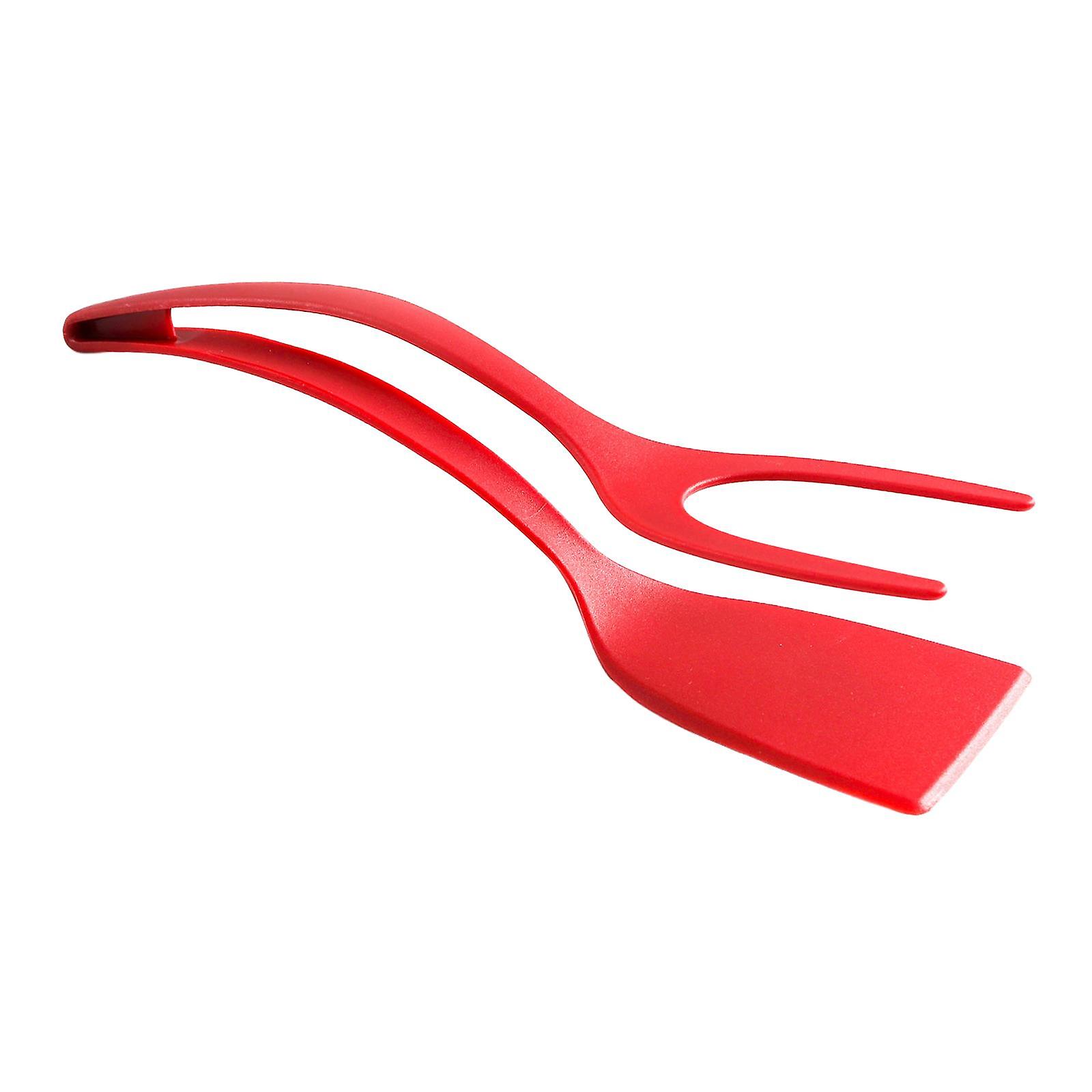 Food Clip Cooking Tool Nonstick Fried Egg Turner For Frying Turning Flipping Red