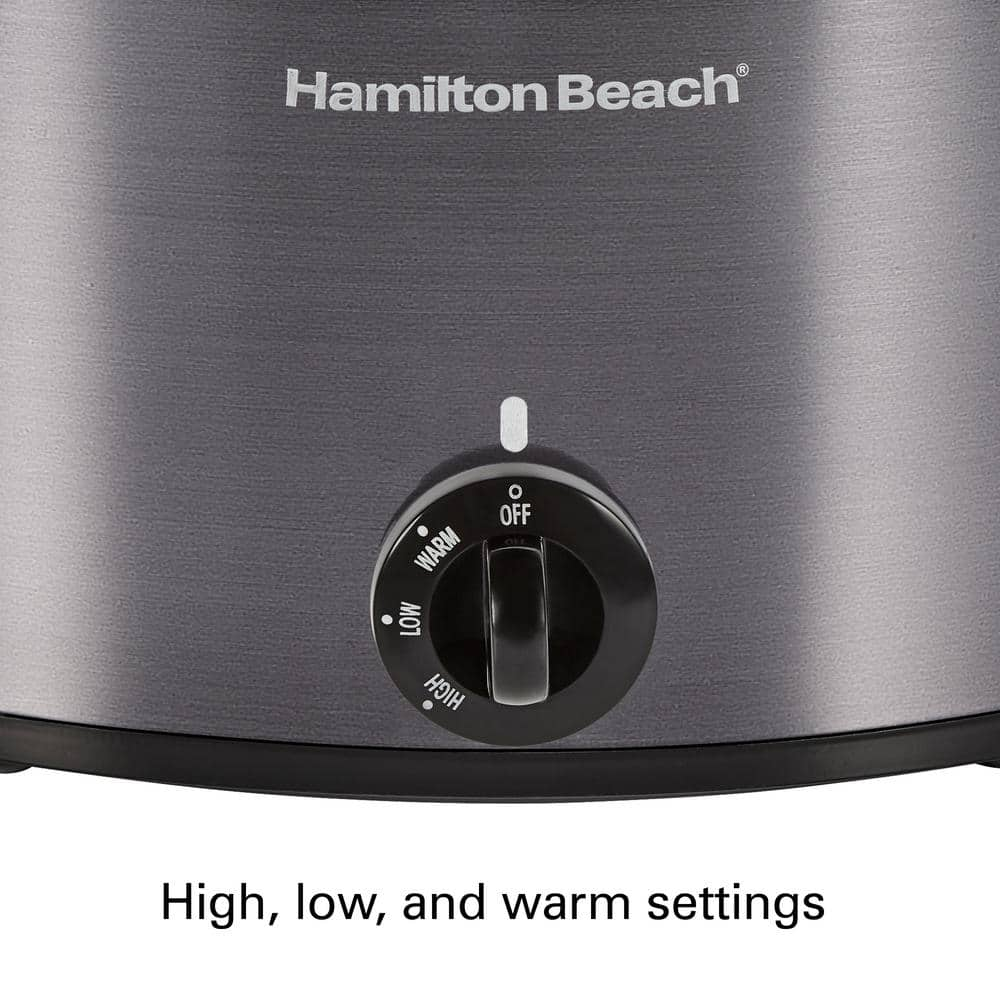 Hamilton Beach 10 Qt. Black Slow Cooker with Folding Handles 33191