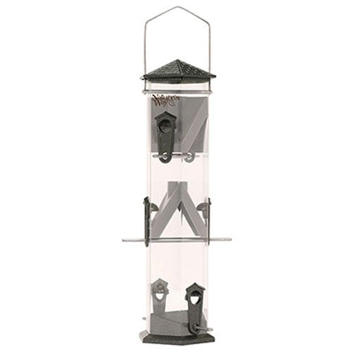 Nature's Way Bird Products Wide Deluxe Twist and Clean Sunflower Pewter Feeder， 17 Inch