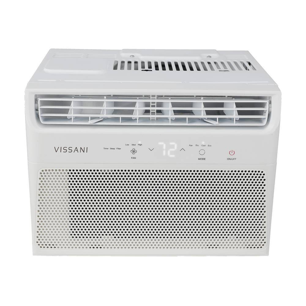 Vissani 6000 BTU 115-Volt Window Air Conditioner for 250 sq. ft. Rooms in White VWA06