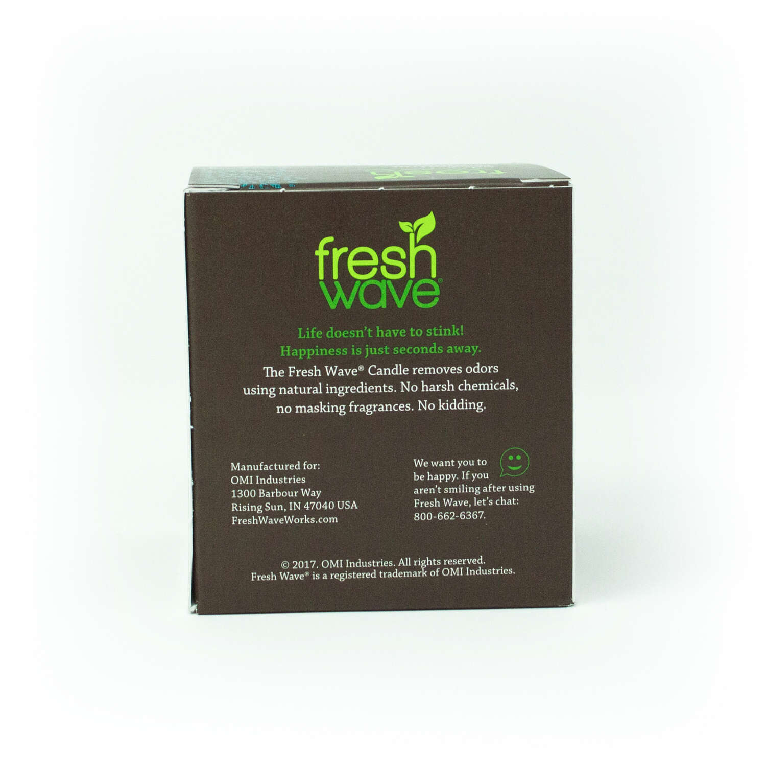 Fresh Wave Brown Odor Eliminator Scent Candle