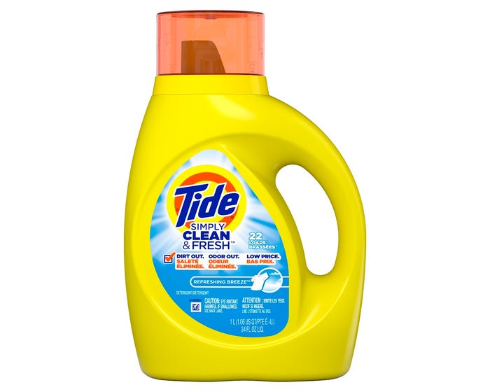 Tide Simply Liquid Clean  Fresh  HEC Refreshing Breeze 34oz 22LD