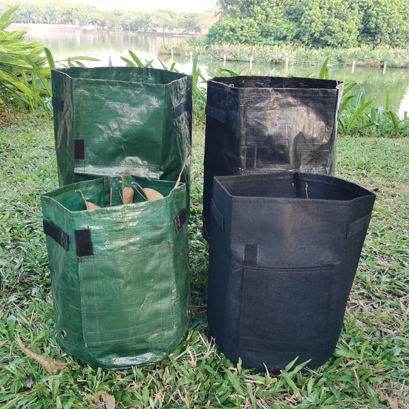 Compostable Garden vermicompost Fermentation Bag  Nursery Plant Grow Bag Collapsible storage Litter Collection Bag