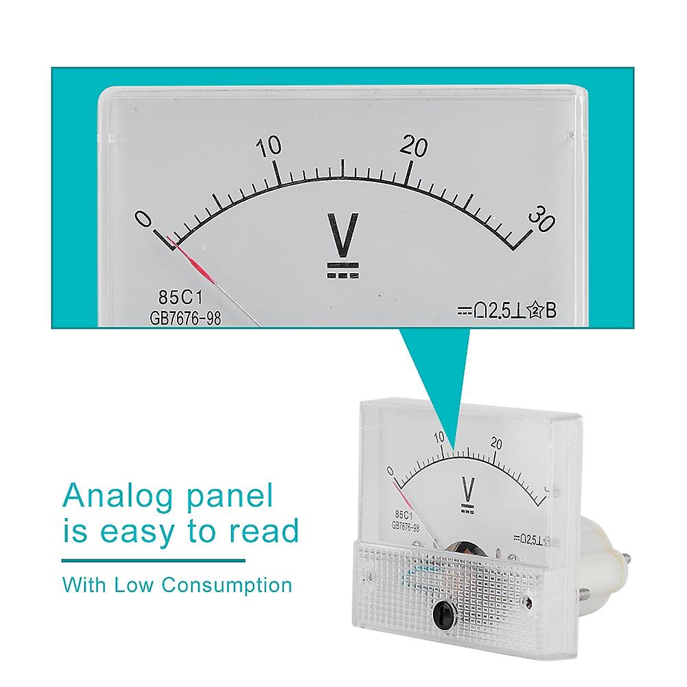 Dc 0-30v Dc Analog 85c1 Current Voltmeter Voltage 2.5 Accuracy Voltage Analog Voltmeter Panel