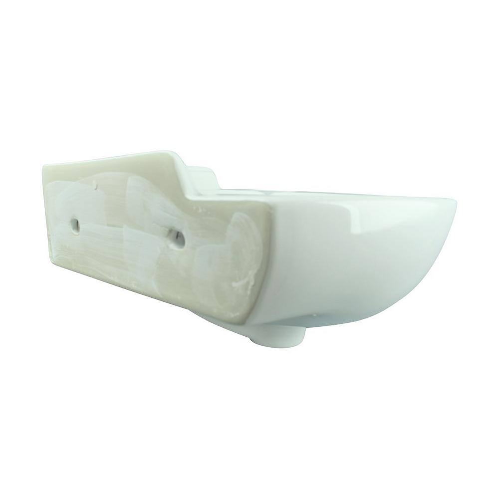 RENOVATORS SUPPLY MANUFACTURING Mountain Pond 20-12 in. Corner Wall Mounted Bathroom Sink in White with Overflow 13262