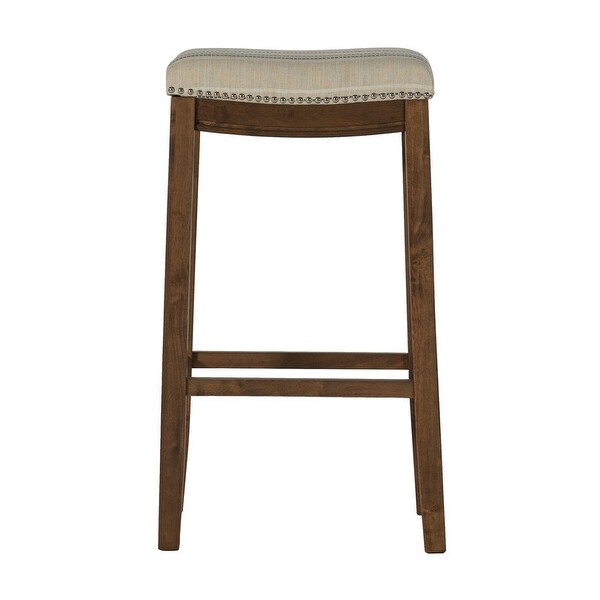 Copper Grove Willamette Linen Topped Bar Stool