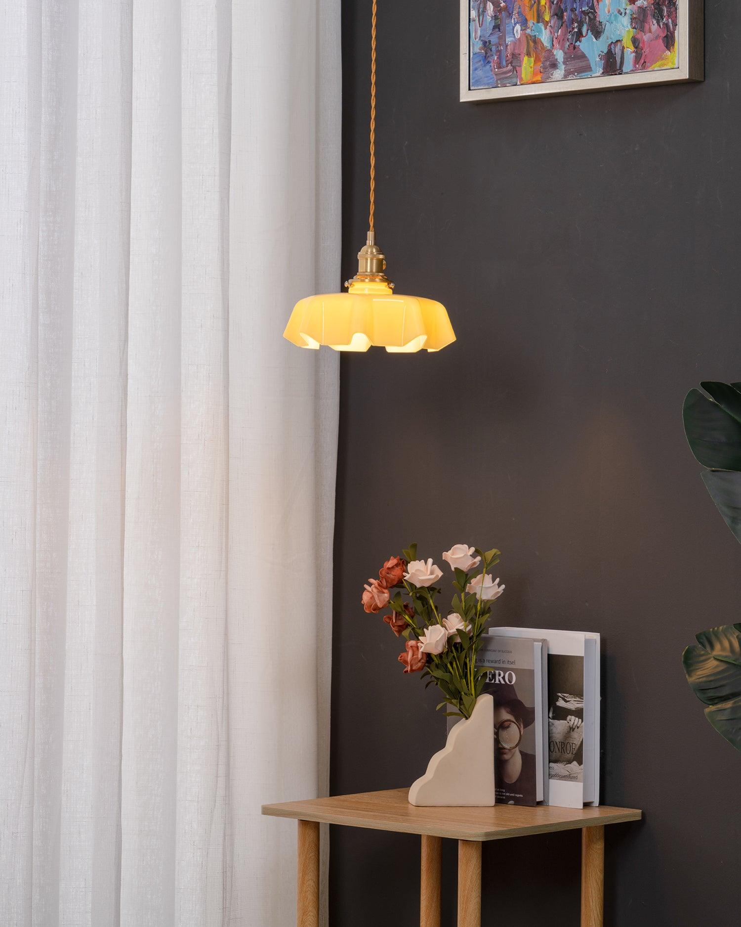 French Flower Pendant Swag Light