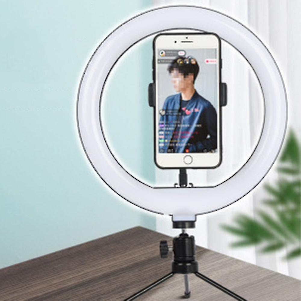 12 Inch Led Ring Selfie Light Clamp Mount Desk Zoom Conference Laptop