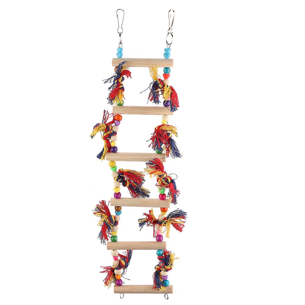 Parrot Toy Bird Chewing Toys Hanging Toy Parrot Ladder Stand Playing Toy