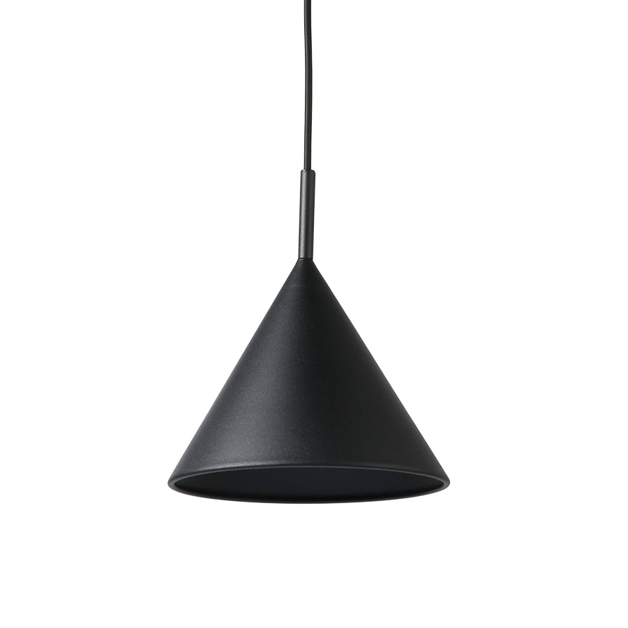 Metal triangle pendant light - black