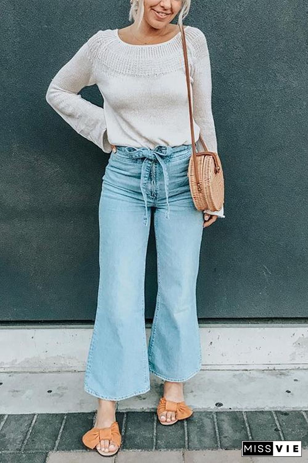 Belted Loose High Waist Jeans