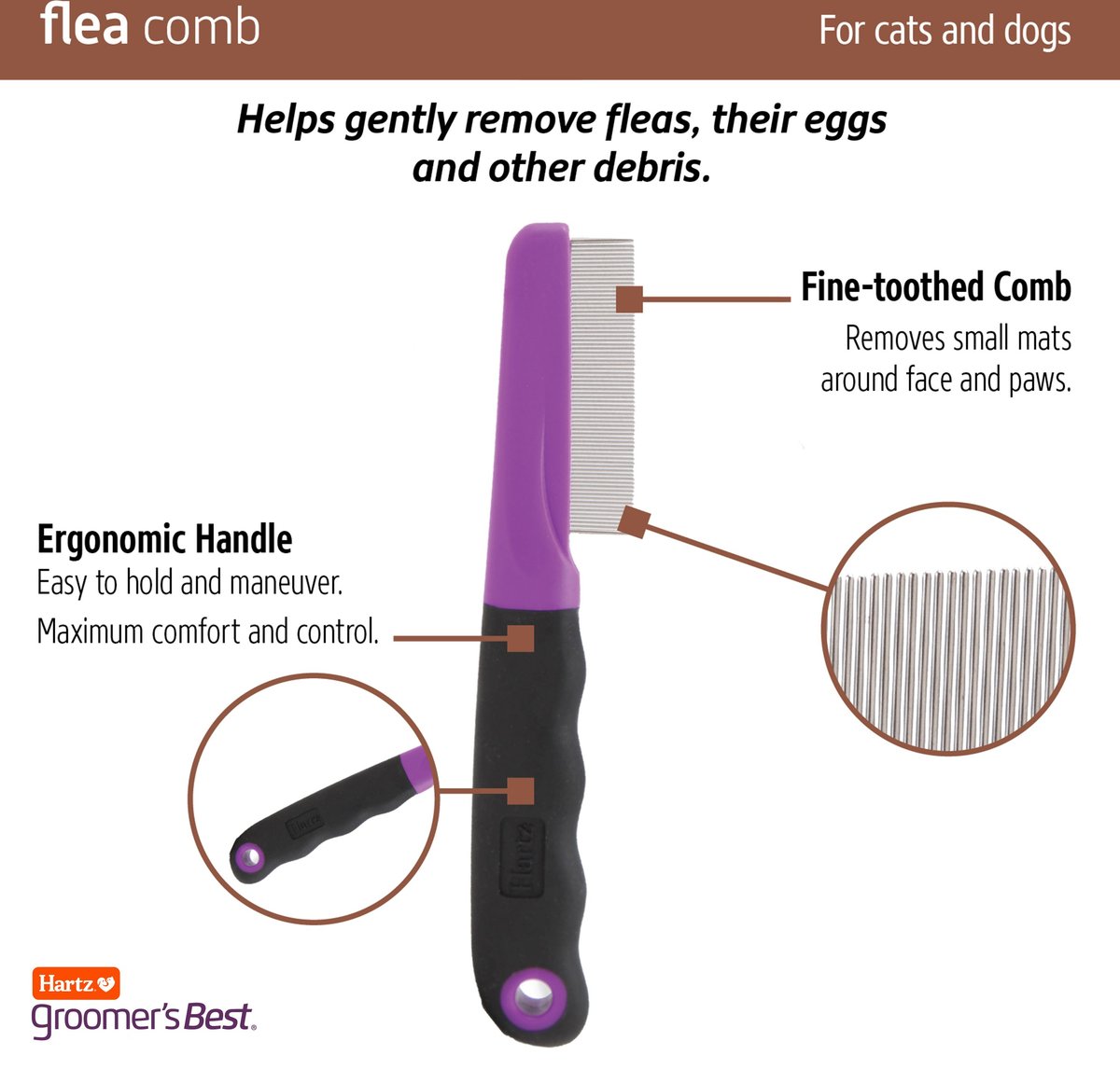 Hartz Groomer's Best  Flea Comb for Dogs and Cats