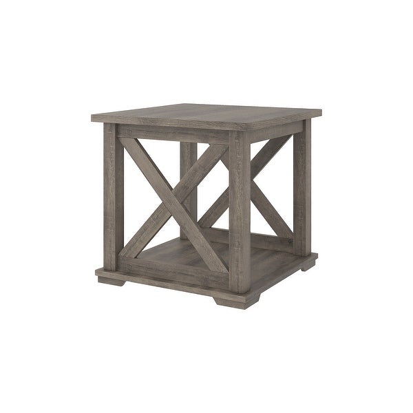 Arlenbry Square End Table， Gray