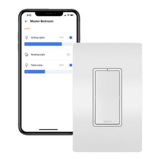 Legrand radiant with Netatmo 15-Amp Single-Pole Decorator Rocker Smart Light Switch White WNRL10WH