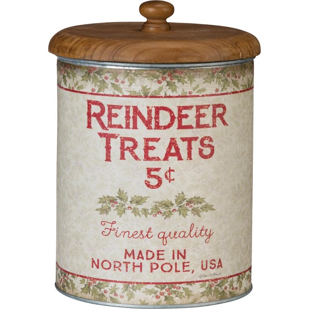 Primitives By Kathy Reindeer Treats Canister 1 Container