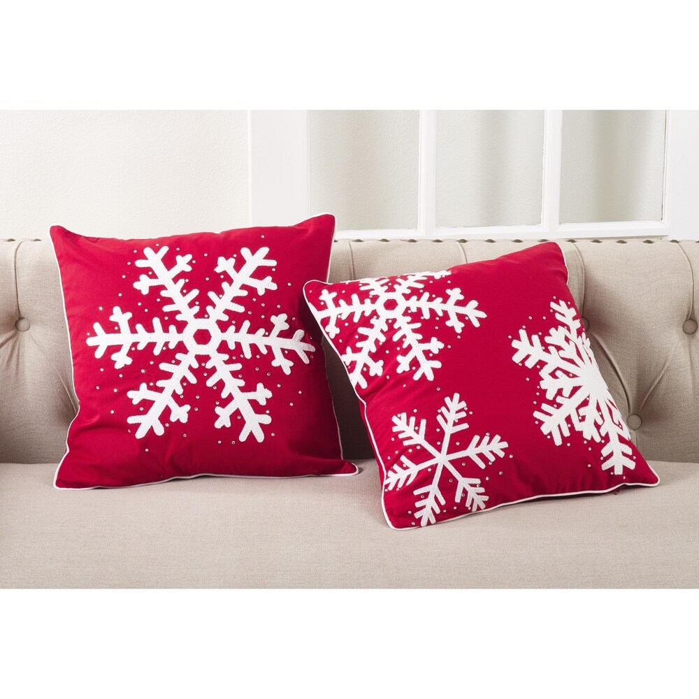 Studded Snowflake Throw Pillow