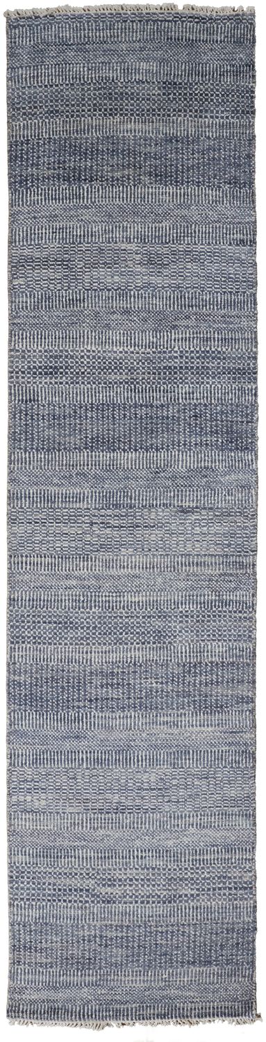 Caldecott Hand Knotted Blue and Gray Rug by BD Fine