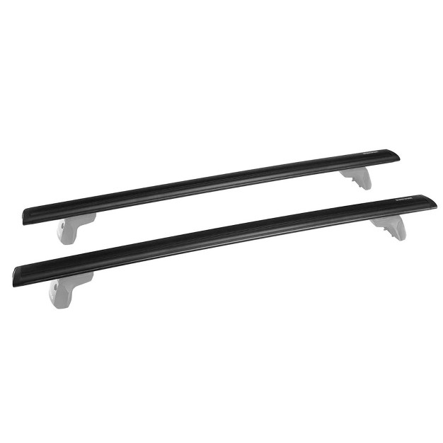 Yakima 50 Inch Aluminum T Slot Jetstream Bar Aerodynamic Crossbars For Roof Rack Systems Compatible With Any Streamline Tower Black Set Of 2