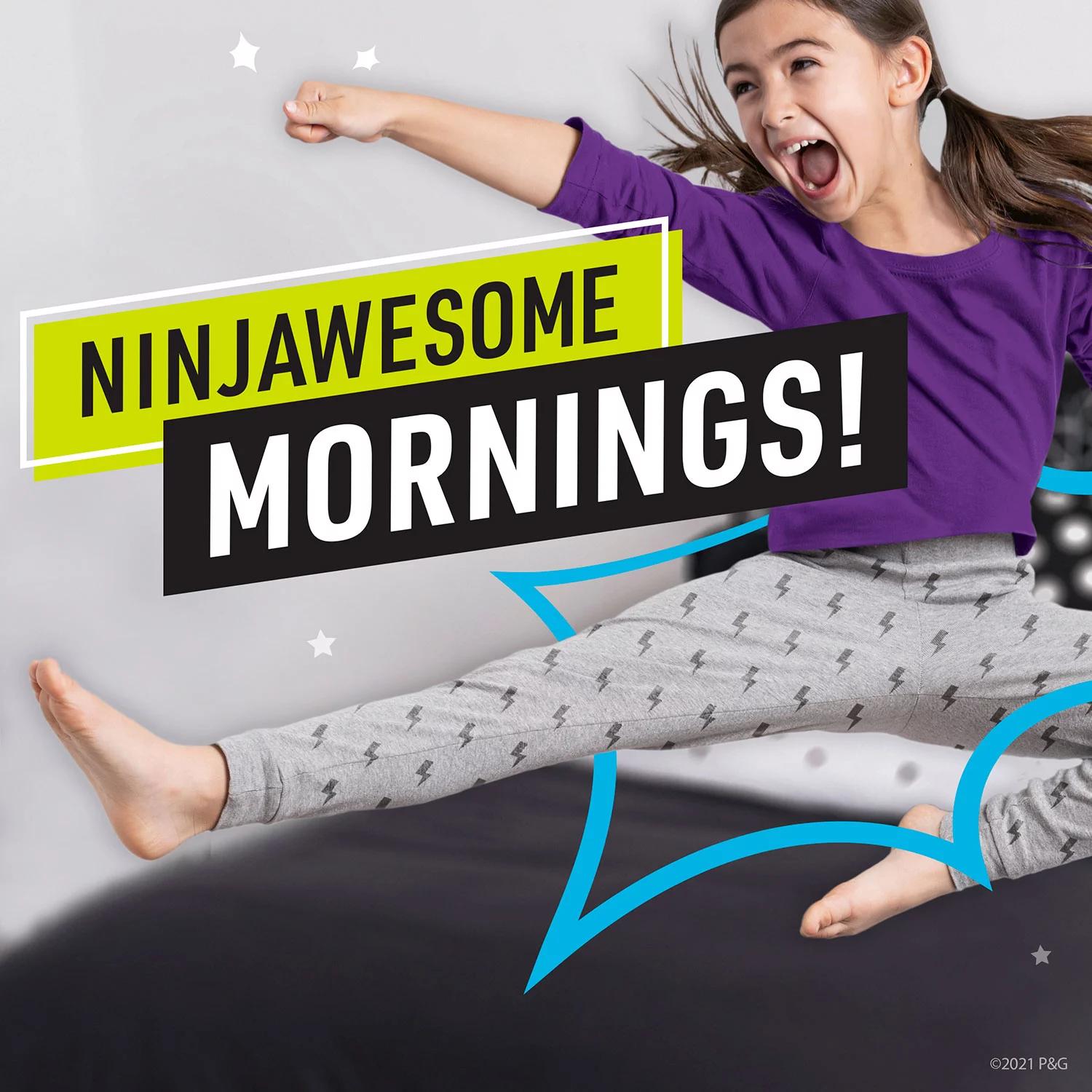 Ninjamas Nighttime Bedwetting Underwear for Girls， Size S/M (38 - 65 lbs.) - 44 ct.