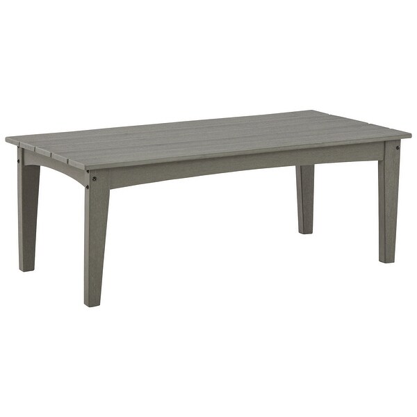 Signature Design by Ashley Visola Gray Rectangular Outdoor Poly All Weather Cocktail Table