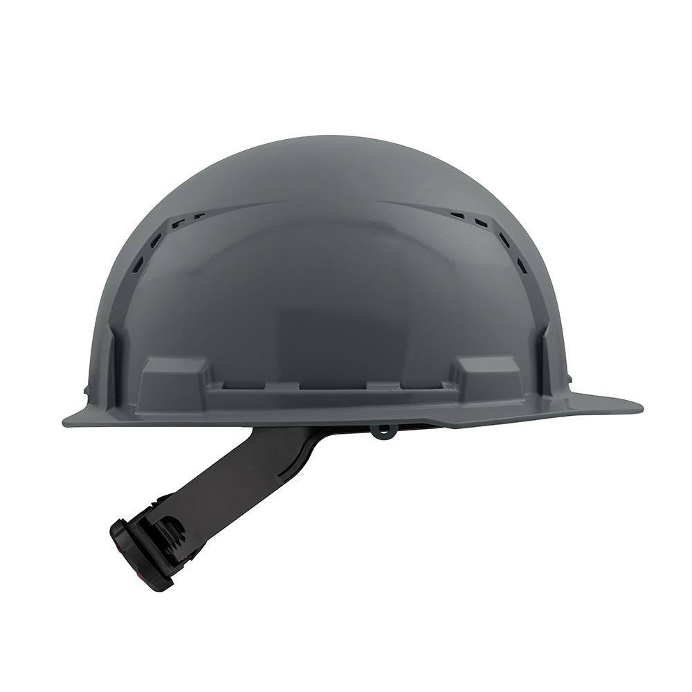 MW BOLT Gray Type 1 Class C Front Brim Vented Hard Hat with 4-Point Ratcheting Suspension (10-Pack) 48-73-1214X10