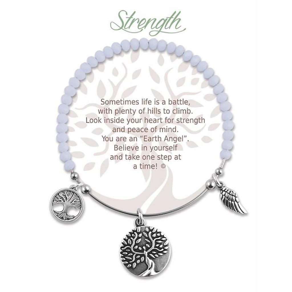 Earth Angel  Strength Radiant White Stone Bracelet