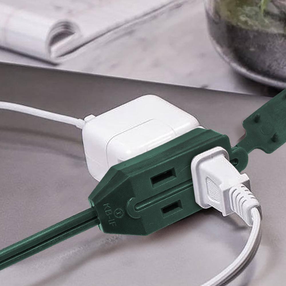 HDX 6 ft. 162-Gauge Green Cube Tap Extension Cord EXG-1626