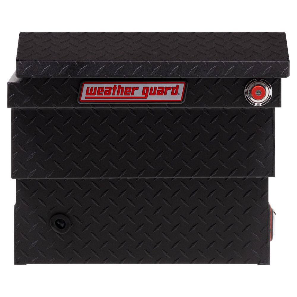 Weather Guard 62.5 in. Matte Black Aluminum Compact Low Profile Crossover Truck Tool Box 131-52-03