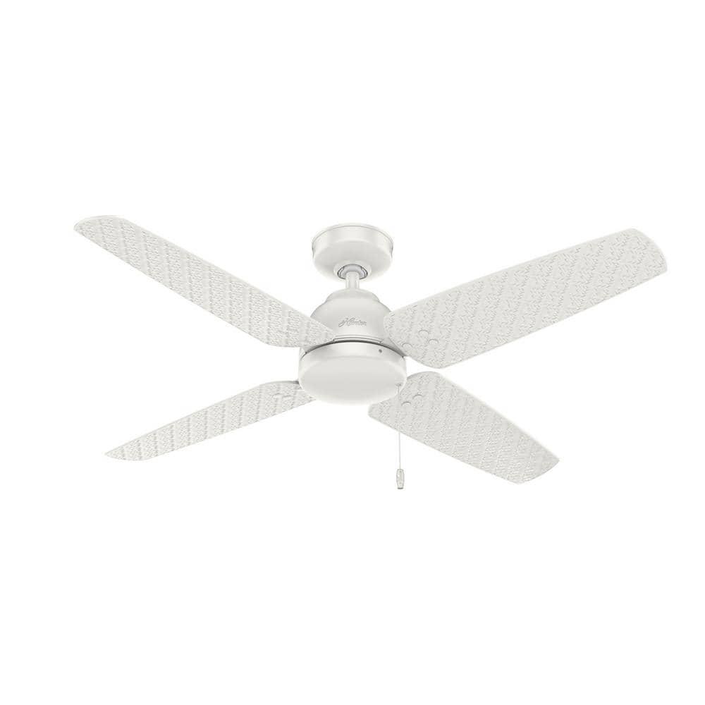 Hunter Sunnyvale 52 in IndoorOutdoor Fresh White Ceiling Fan