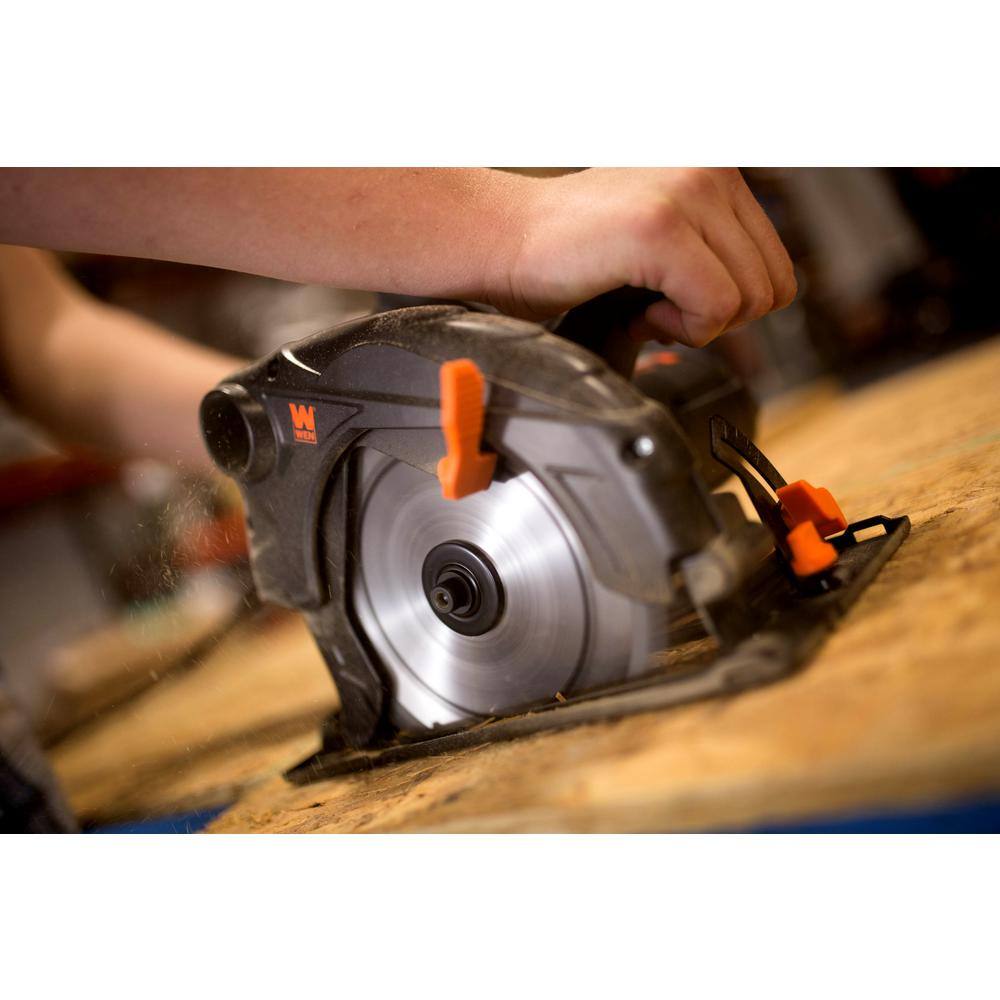 WEN 12 Amp 7-14 in. Sidewinder Circular Saw with 2-12 in. Cutting Depth 36725