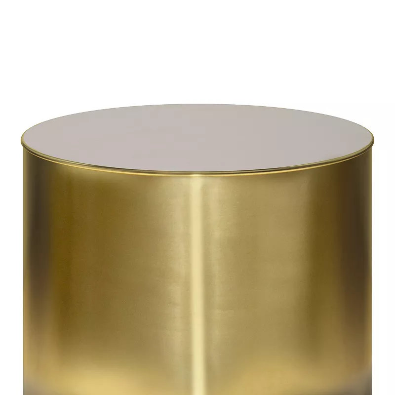 Simpli Home Curtis Metal Cylinder Accent Table