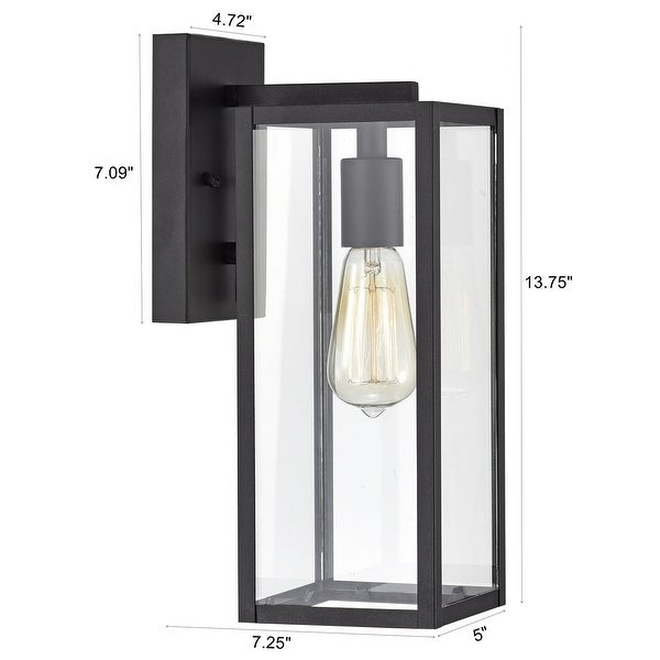 Rectangular Porch Light with One Light Lantern Matte Black Finish - 13.75*5*7.25 Shopping - The Best Deals on Outdoor Wall Lanterns | 38818729