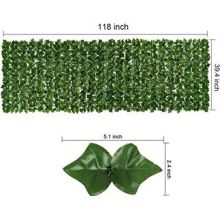 118 in. x 39.4 in. Faux Ivy Privacy Fence Wall Screen Faux Hedge Fence and Faux Ivy Vine Leaf Decoration B07TYLL6RP