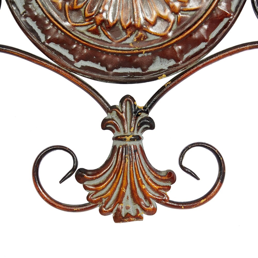 Brown Metal Rustic Ornamental Wall Decorl