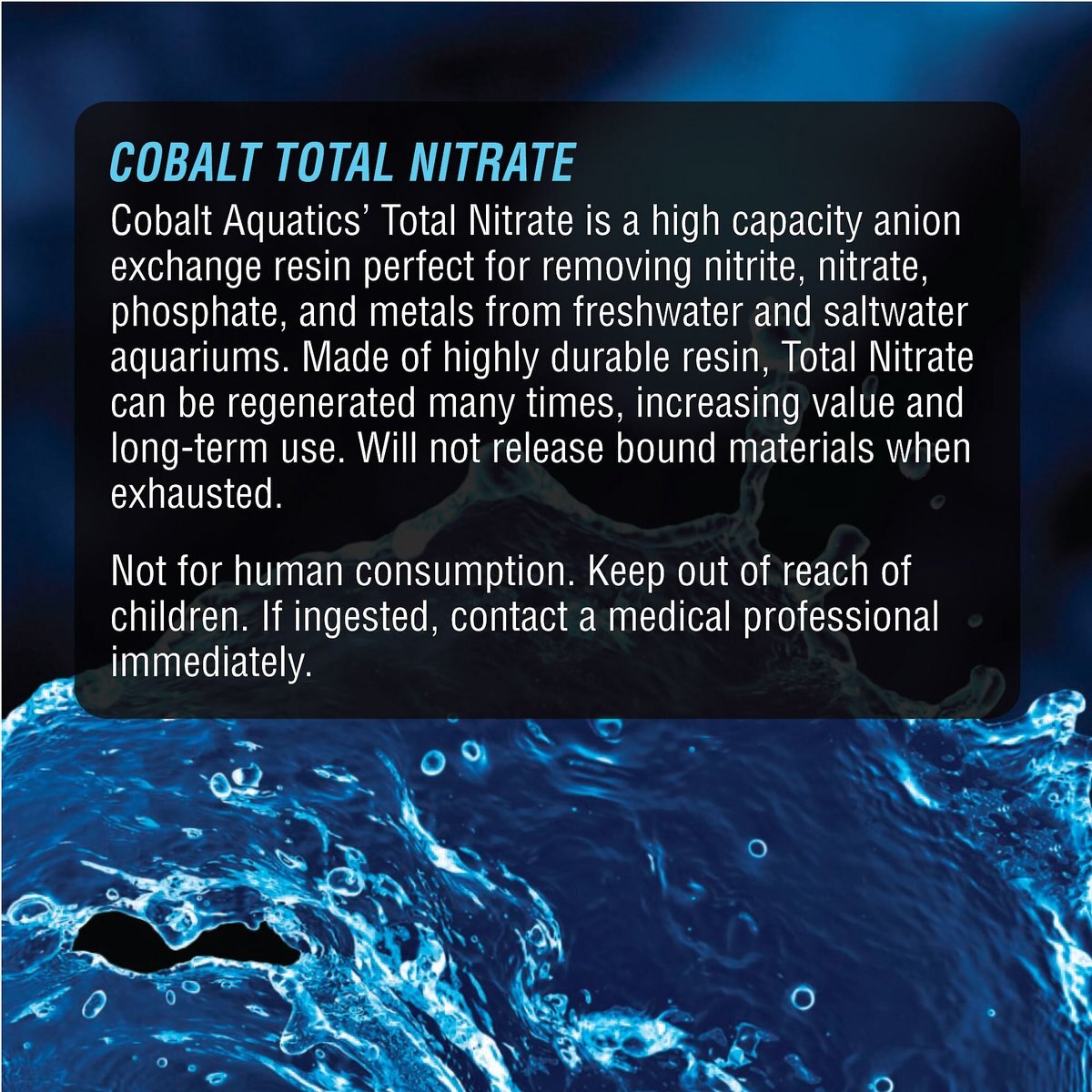 Cobalt Aquatics Total Nitrate， Phosphate and Metal Removing Resin