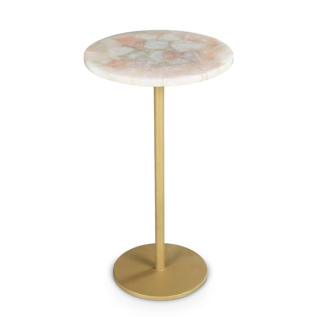 Rosie Round Chairside Table Agate Steve Silver Co