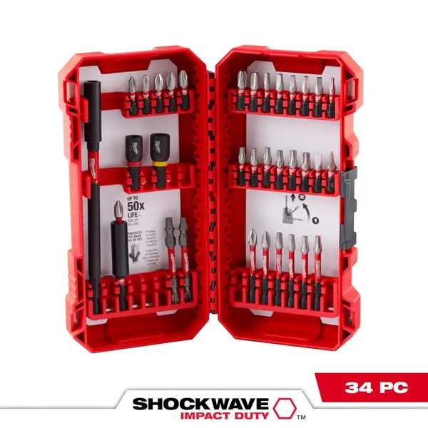 Milwaukee 34-Piece SHOCKWAVE Impact Duty Driver Bit Set