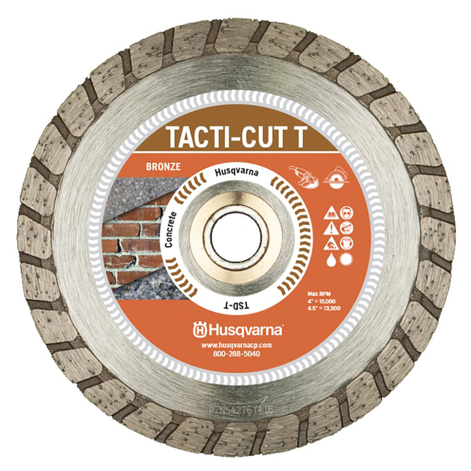 Husqvarna Tacti-Cut Dri Disc 4-1/2 in. D X 7/8 in. Steel Turbo Diamond Saw Blade 1 pk