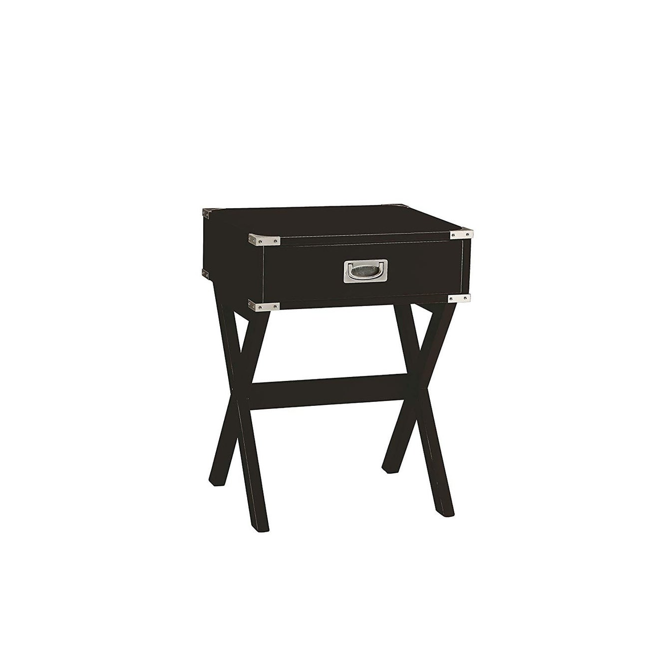 End Table， Black - 24 H x 18 W x 18 L Inches