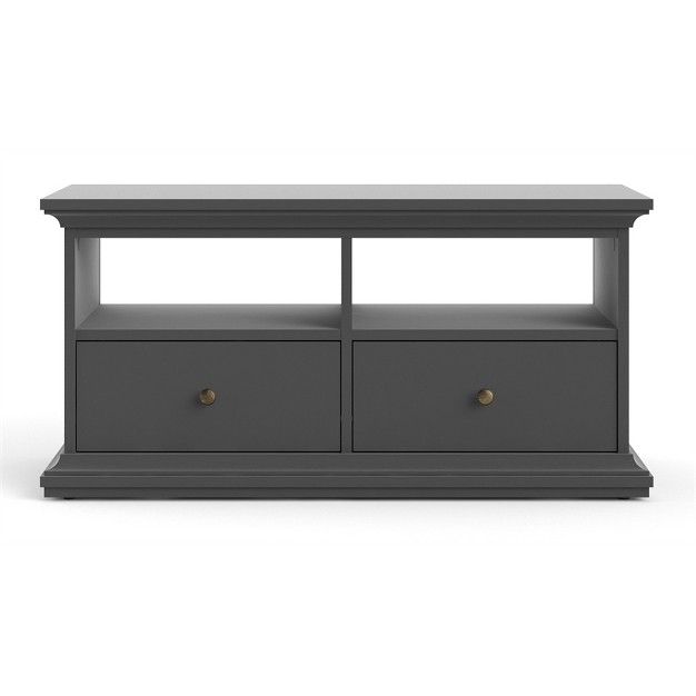 Tvilum Sonoma 2 Drawer Tv Stand With 2 Shelves In Black Lead