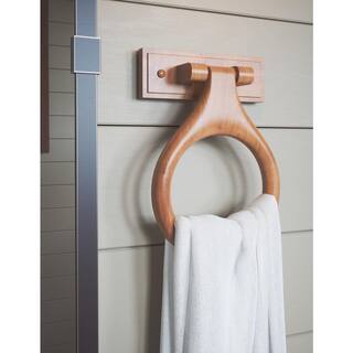 Design House Dalton Towel Ring in Honey Oak 561191