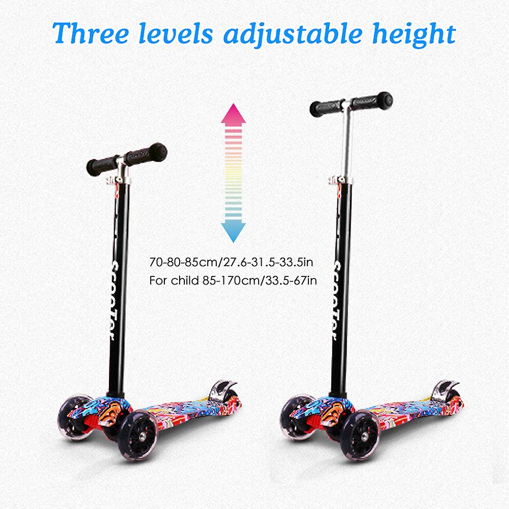 Children Scooter 3 Wheel Scooter With Light Up Wheels Kick Scooter For 3-8 Year Kids Adjustable Height Foldable Children Scooter